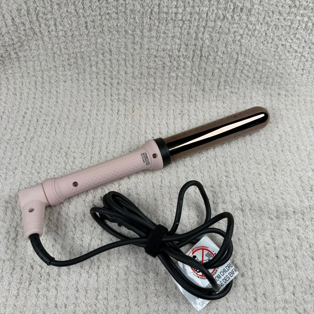 L'ange Ondulé Curling Wand Rose Gold Titanium Blush Pink HT015B SKU 2001